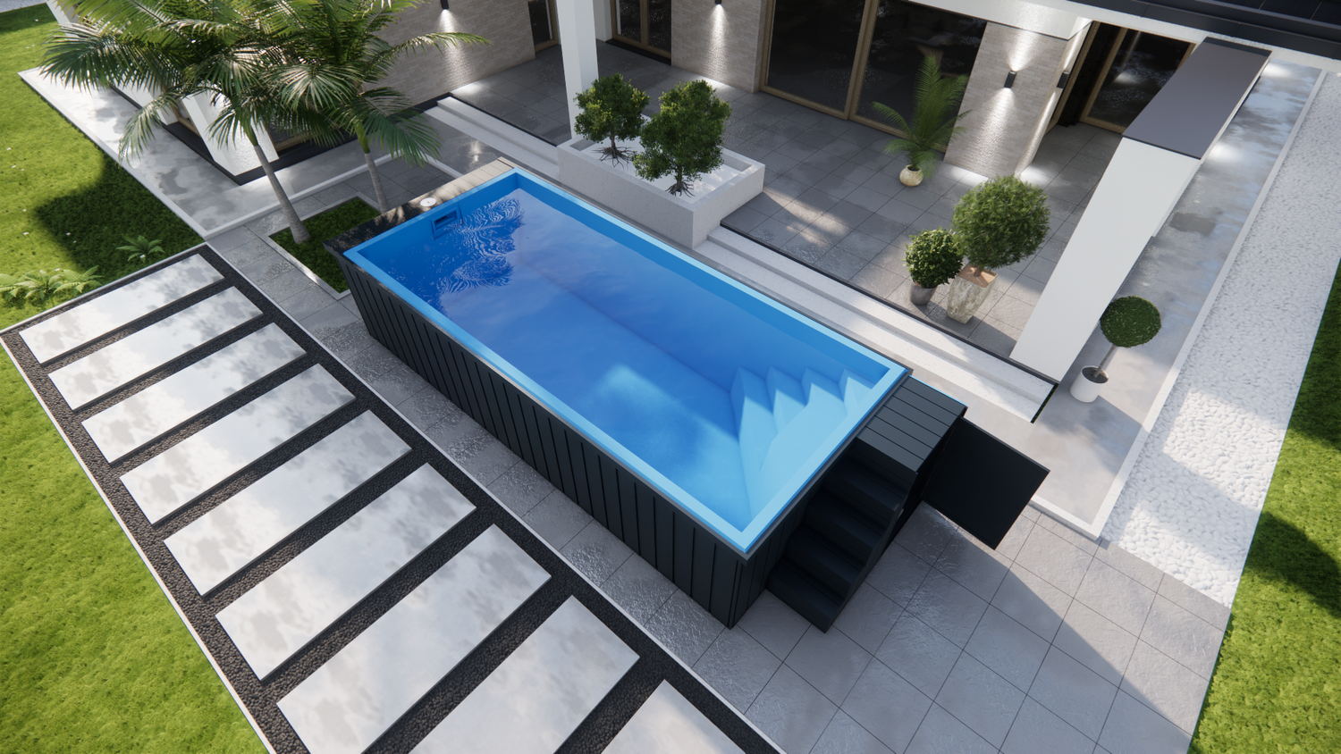 Freistehender GFK Pool Vantage