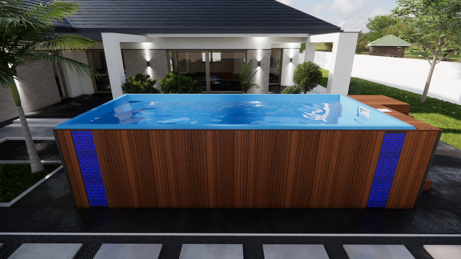 Freistehender GFK Pool Velluto