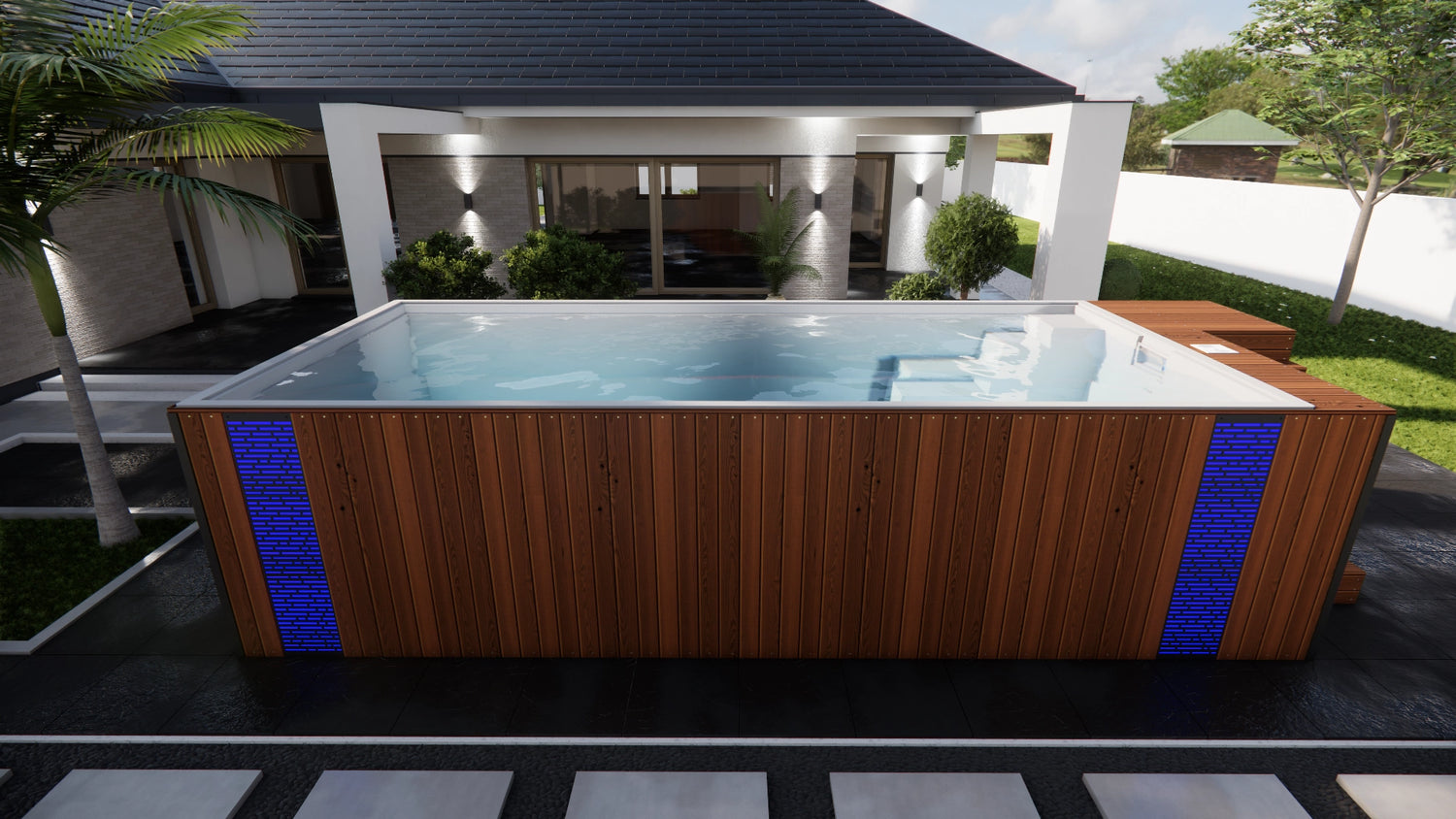 Freistehender GFK Pool Velluto