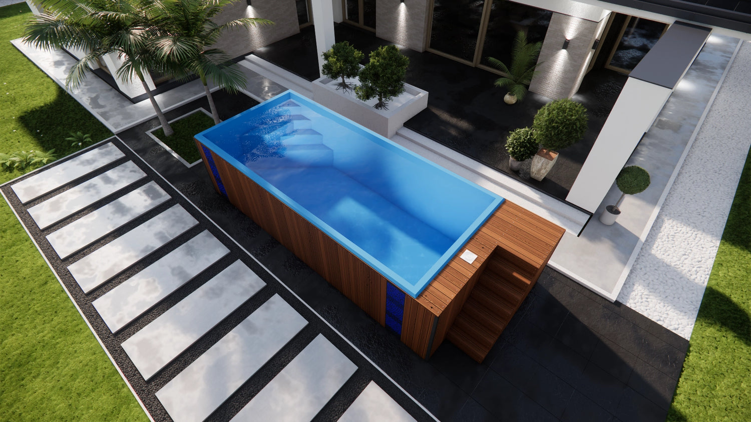 Freistehender GFK Pool Vantage