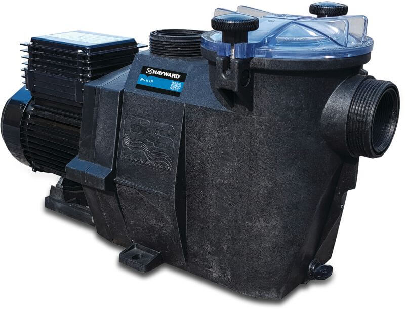 Hayward Schwimmbadpumpe PP GF 63 mm Klebemuffe 6,5A 230VAC Schwarz Typ RS II 30201 2PS