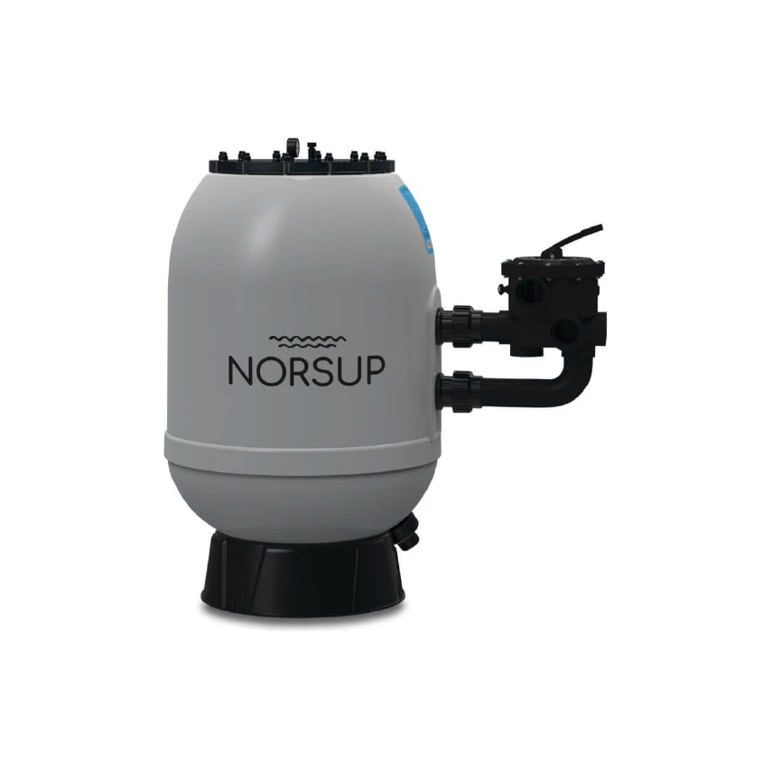 Norsup Sandfilter Polyester glasfaserverstärkt 63 mm Klebemuffe 2.5bar Grau type SupraV3