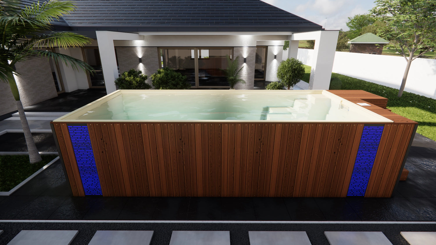 Freistehender GFK Pool Velluto