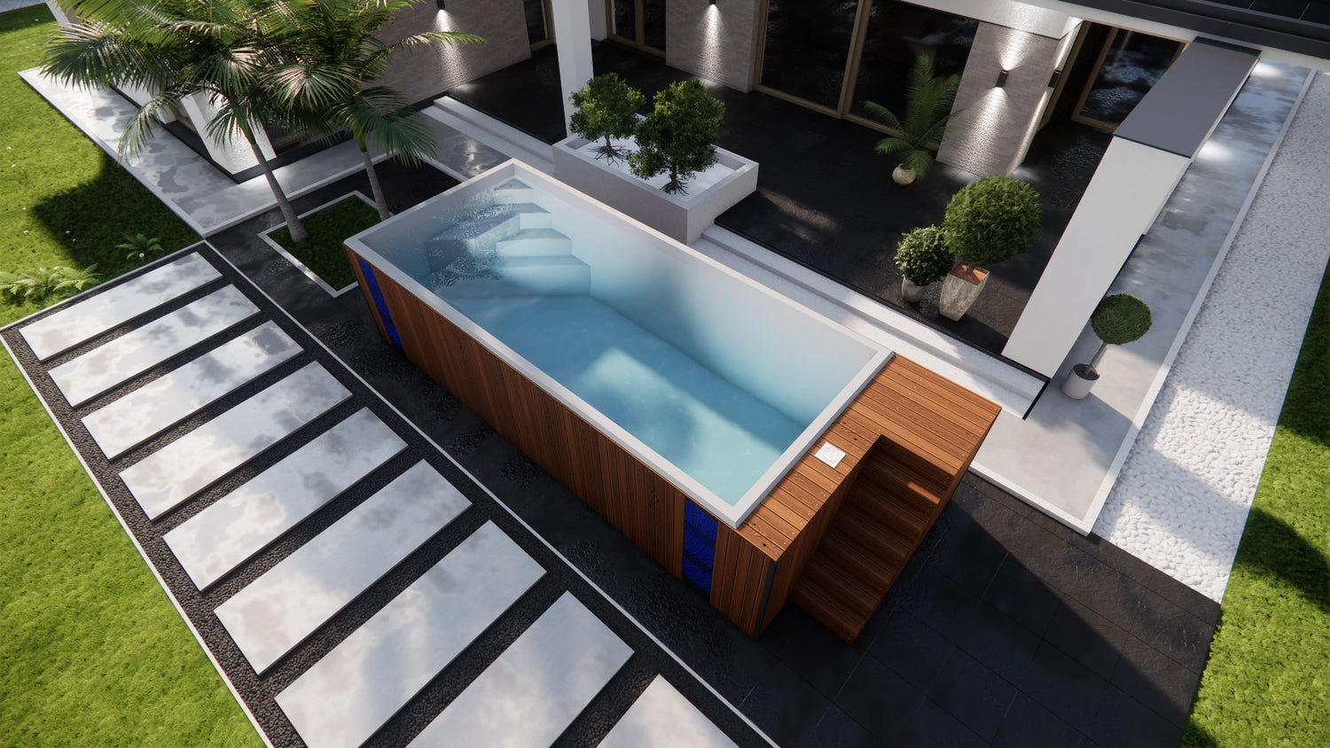 Freistehender GFK Pool Vantage